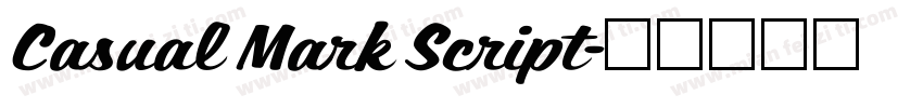 Casual Mark Script字体转换